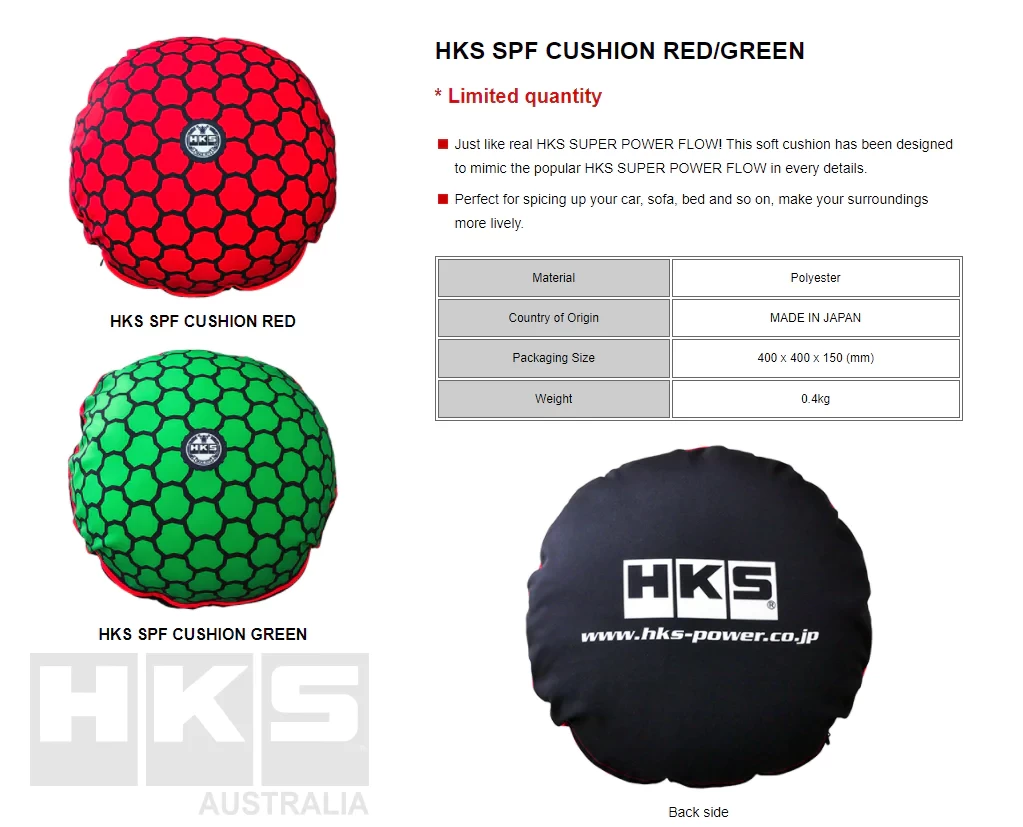 HKS Super Power Flow Cushion Red